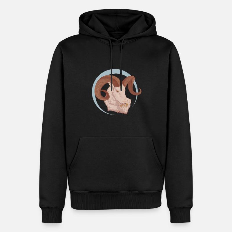 Chèvre de minuit - Sweat à capuche Premium bio Homme - noir