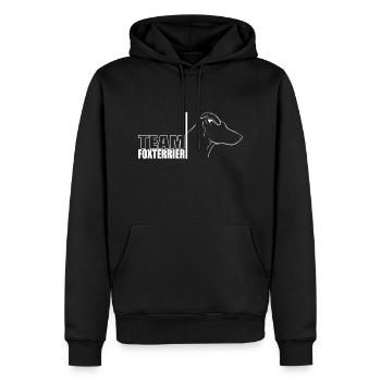 TEAM Fox Terrier Chien Chien Wilsigns - Sweat à capuche Premium bio Homme - noir - Devant - Nico (187cm)