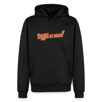 Uffbassa! - Aufpassen! Schwäbisch - Männer Premium Bio Hoodie - Schwarz - Vorne - Nico (187cm)