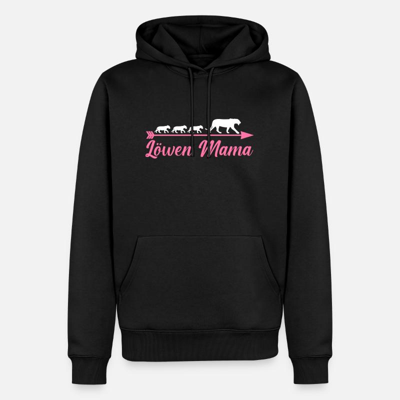 Mutter Löwen Mama - Männer Premium Bio Hoodie - Schwarz