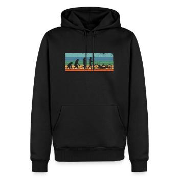 Handbike Evolution - Born to Handike - Männer Premium Bio Hoodie - Schwarz - Vorne - Nico (187cm)