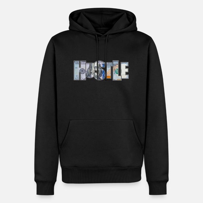 Bousculer - Sweat à capuche Premium bio Homme - noir