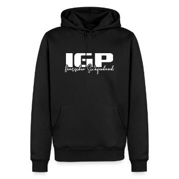 IGP BERGER ALLEMAND Le sport canin de Wilsign - Sweat à capuche Premium bio Homme - noir - Devant - Nico (187cm)