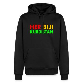 Her biji Kurdistan - Sweat à capuche Premium bio Homme - noir - Devant - Nico (187cm)