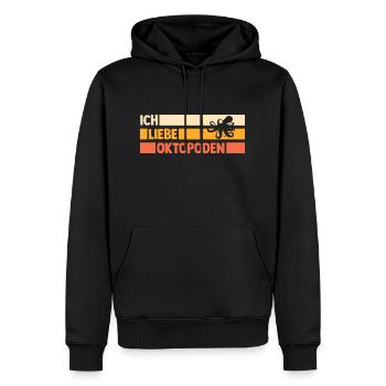 Tintenfisch Oktopus - Männer Premium Bio Hoodie - Schwarz - Vorne - Nico (187cm)
