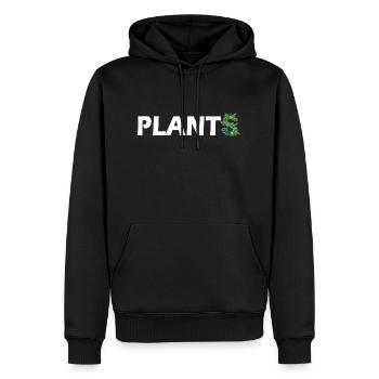 PLANTS - Männer Premium Bio Hoodie - Schwarz - Vorne - Nico (187cm)