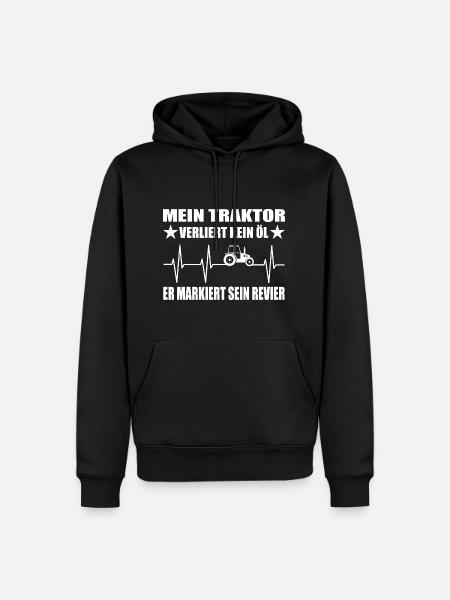 Traktor - Männer Premium Bio Hoodie - Schwarz