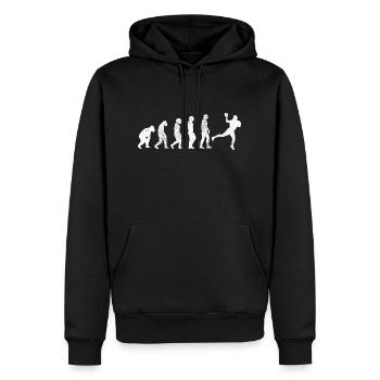 Handball Evolution Handballer Handballspieler Team - Männer Premium Bio Hoodie - Schwarz - Vorne - Nico (187cm)