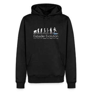 eisbader winterschwimmen evolution eiswasser - Männer Premium Bio Hoodie - Schwarz - Vorne - Nico (187cm)