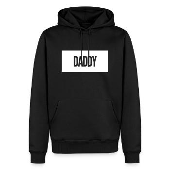 Daddy - Männer Premium Bio Hoodie - Schwarz - Vorne - Nico (187cm)