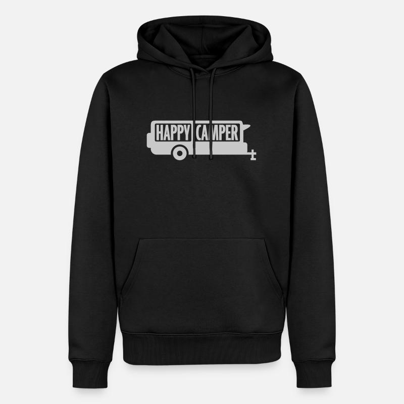 Camping-car Happy Camper Excursion - Sweat à capuche Premium bio Homme - noir