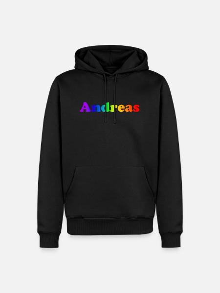 Andreas - Männer Premium Bio Hoodie - Schwarz