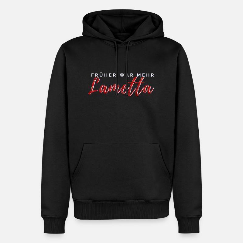 Weihnachtspullover - Früher war mehr Lametta - Männer Premium Bio Hoodie - Schwarz
