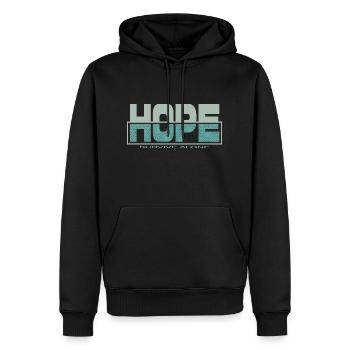 HOPE survive alone - Sweat à capuche Premium bio Homme - noir - Devant - Nico (187cm)