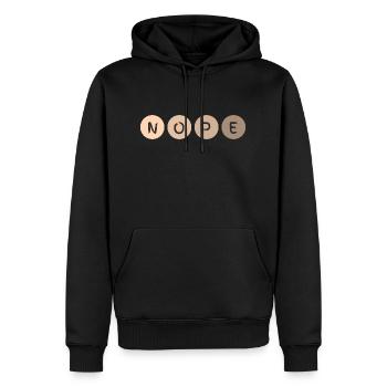NOPE - Men’s Premium Organic Hoodie - black - Front - Nico (187cm)