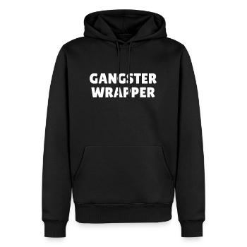 Gangster Wrapper funny Christmas - Men’s Premium Organic Hoodie - black - Front - Nico (187cm)