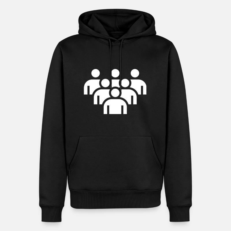 Team, Mannschaft, Teamarbeit - Männer Premium Bio Hoodie - Schwarz