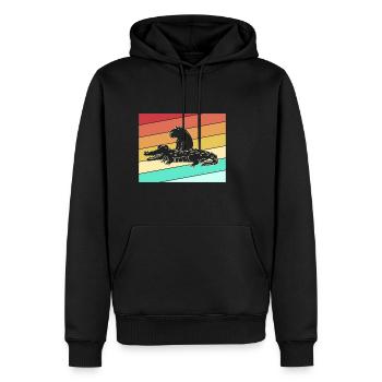 Capybara Capibara - Männer Premium Bio Hoodie - Schwarz - Vorne - Nico (187cm)