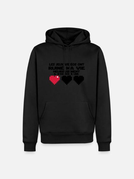 il m'en reste une(vie) - Sweat à capuche Premium bio Homme - noir