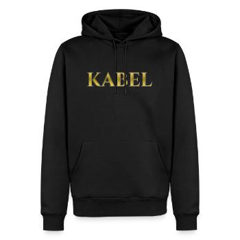 Kabel - Männer Premium Bio Hoodie - Schwarz - Vorne - Nico (187cm)