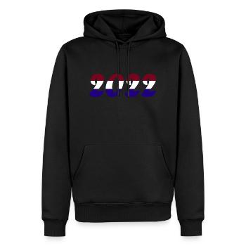 Équipe nationale des Pays-Bas - Sweat à capuche Premium bio Homme - noir - Devant - Nico (187cm)