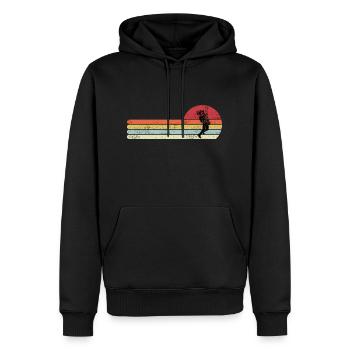 Vintage Retro E-Gitarren Motiv Gitarristen Heavy - Männer Premium Bio Hoodie - Schwarz - Vorne - Nico (187cm)