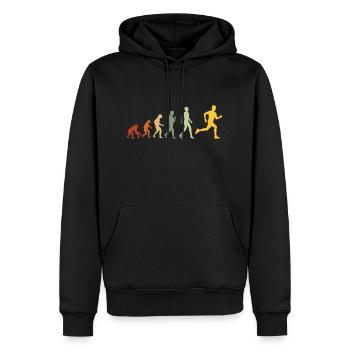 Évolution à triathlon - Running Evolution - Sweat à capuche Premium bio Homme - noir - Devant - Nico (187cm)