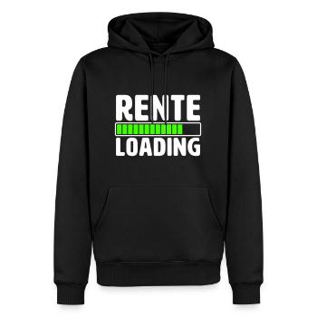RENTE LOADING - Männer Premium Bio Hoodie - Schwarz - Vorne - Nico (187cm)