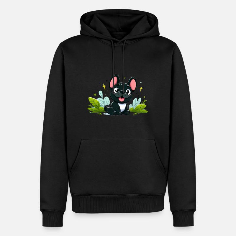 bouledogue français 4 - Sweat à capuche Premium bio Homme - noir