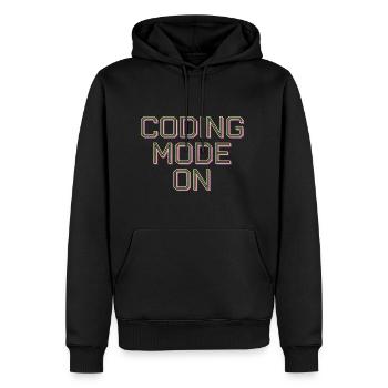Coding Mode On 13 - Männer Premium Bio Hoodie - Schwarz - Vorne - Nico (187cm)