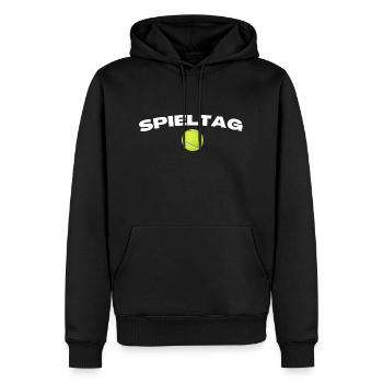Spieltag Tennis - Männer Premium Bio Hoodie - Schwarz - Vorne - Nico (187cm)