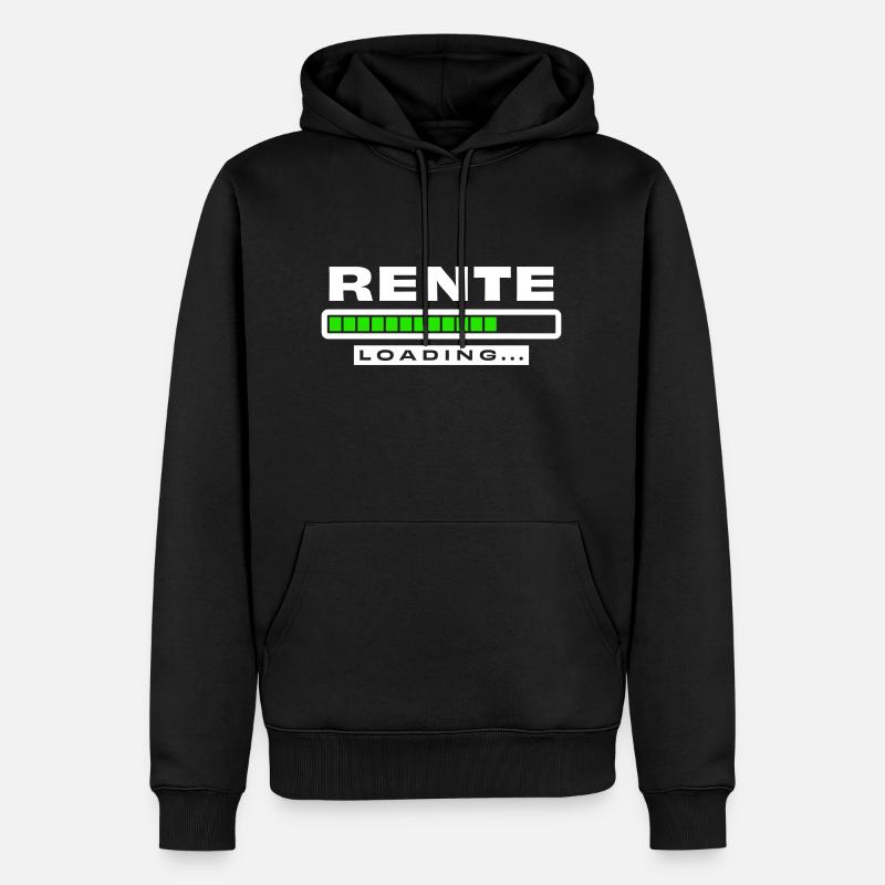 Rente Loading - Männer Premium Bio Hoodie - Schwarz