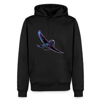 Adler Pilote de chasse - Sweat à capuche Premium bio Homme - noir - Devant - Nico (187cm)