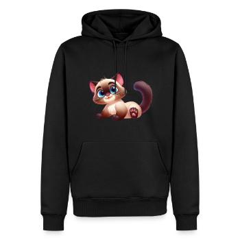 siamois 14 - Sweat à capuche Premium bio Homme - noir - Devant - Nico (187cm)
