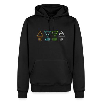 4 Éléments - Sweat à capuche Premium bio Homme - noir - Devant - Nico (187cm)