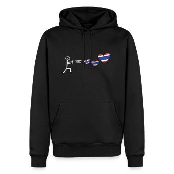 thaïlande thai love bangkok baht thaïlande drapeau - Sweat à capuche Premium bio Homme - noir - Devant - Nico (187cm)