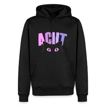 8ème anniversaire fille 8 ans chaton chat - Sweat à capuche Premium bio Homme - noir - Devant - Nico (187cm)
