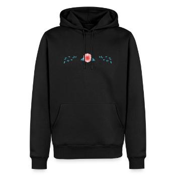 Flower Blume Pflanze - Männer Premium Bio Hoodie - Schwarz - Vorne - Nico (187cm)