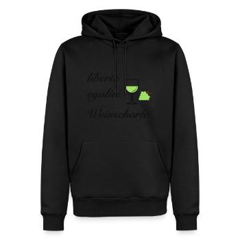 Liberté égalité Weinschorle - Männer Premium Bio Hoodie - Schwarz - Vorne - Nico (187cm)