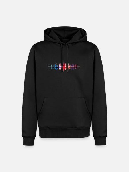 British wave length - Men’s Premium Organic Hoodie - black