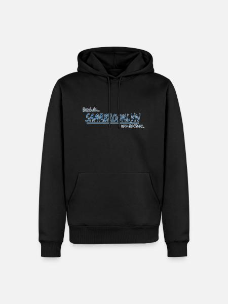 Saarbrooklyn Saarbrücken Saarbrigge Saarland - Männer Premium Bio Hoodie - Schwarz