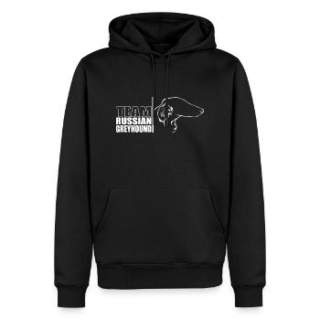 ÉQUIPE Lévrier russe Chiens Lévrier Wilsigns - Sweat à capuche Premium bio Homme - noir - Devant - Nico (187cm)