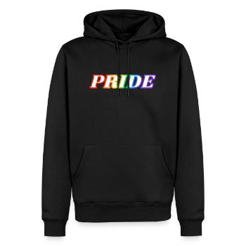 PRIDE Regenbogen LGBTQ schwul - Männer Premium Bio Hoodie - Schwarz - Vorne - Nico (187cm)
