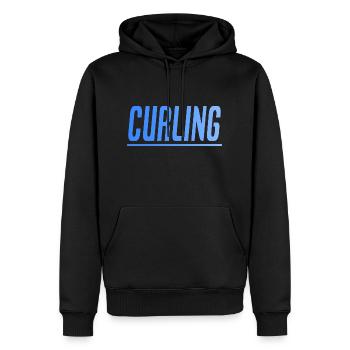 CURLING SPORT GIFT - Men’s Premium Organic Hoodie - black - Front - Nico (187cm)