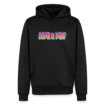 Hawaï - Sweat à capuche Premium bio Homme - noir - Devant - Nico (187cm)