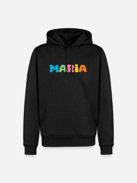 Name - Maria - Men’s Premium Organic Hoodie - black