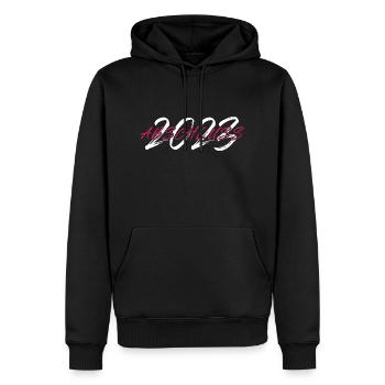 Abschluss 2023 AK 23 - Männer Premium Bio Hoodie - Schwarz - Vorne - Nico (187cm)
