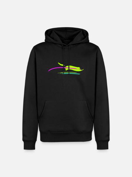Brush Stroke Design - Men’s Premium Organic Hoodie - black