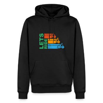Permet de faire du vélo - Sweat à capuche Premium bio Homme - noir - Devant - Nico (187cm)