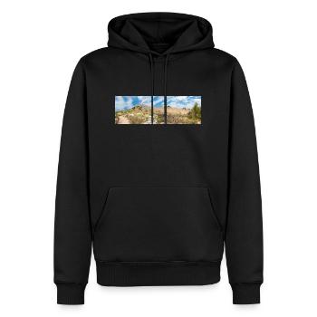 The Wall of Oštrica (Bedem Grebastica) Croatia - Men’s Premium Organic Hoodie - black - Front - Nico (187cm)